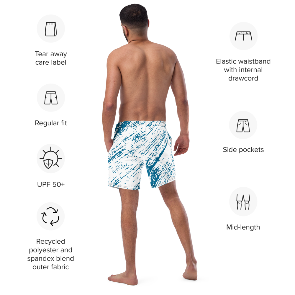S&S COUTURE Men's Recycled Swim Shorts - Quick-Dry All-Over Print | Sustainable