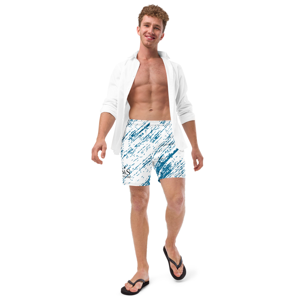 S&S COUTURE Men's Recycled Swim Shorts - Quick-Dry All-Over Print | Sustainable