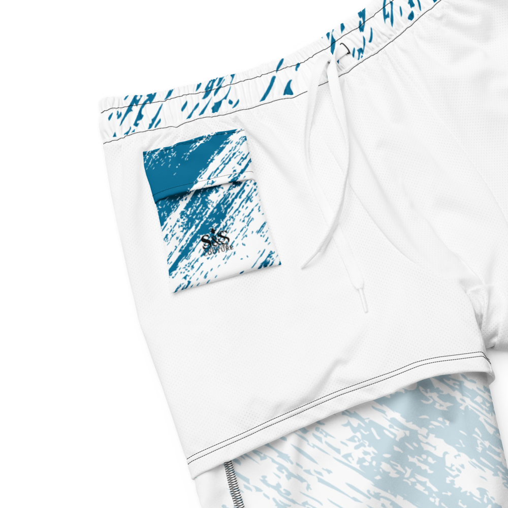 S&S COUTURE Men's Recycled Swim Shorts - Quick-Dry All-Over Print | Sustainable